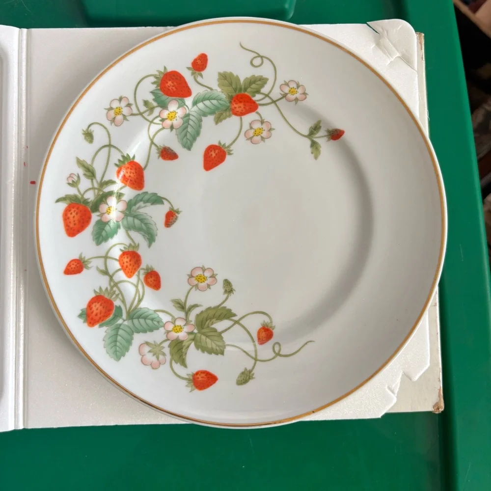 Vintage Avon Fine Porcelain with Strawberries and Gold Trim
